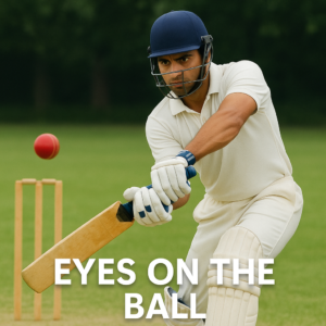 Eyes on the ball batting technique in cricket