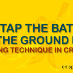 Tap the bat on the ground line batting technique