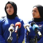 Nahida Sapan and Firooza Amiri speak to the media ahead of the Cricket Without Borders match in Melbourne in January