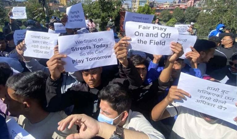 Nepalese Footballers Protest Ahead of Clash with Bangladesh