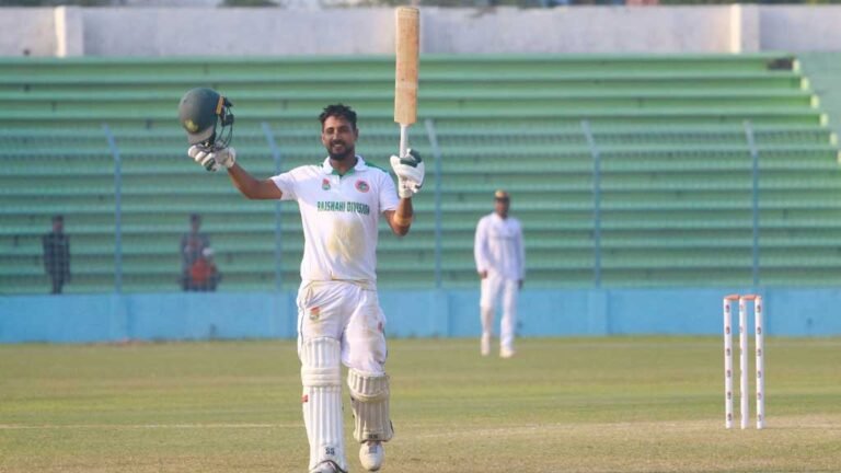 sunzamul islam ncl 151125 1763210299 Sanjamul’s Century and Robiul’s Five-Wicket Blitz – Day One Highlights!
