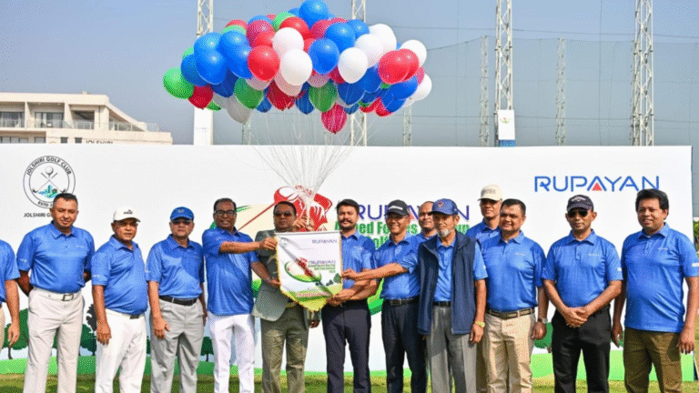 জলসিঁড়িতে গলফ প্রেমীদের উৎসব উদ্বোধন করলেন মেজর জেনারেল হাসানুজ্জামান Mirpur Golf Club Hosts Spectacular Opening of Armed Forces Day Cup