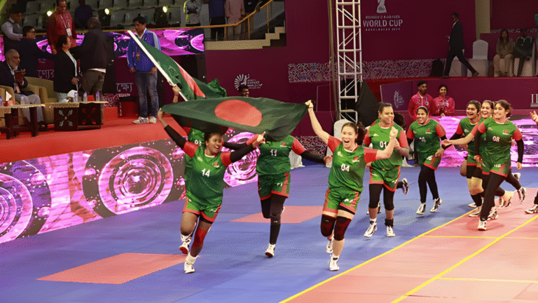 থাইল্যান্ডকে হারিয়ে সেমিফাইনালে বাংলাদেশ—উৎসবে মাতল মিরপুর Historic Achievement! Bangladesh Women Secure First-Ever Kabaddi World Cup Medal