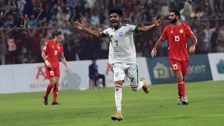ভারতের আক্রমণে বাংলাদেশকে বাঁচালেন হামজা 1 Morcelin’s Stunning Strike Sends Bangladesh Ahead!
