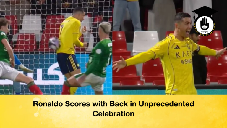 Ronaldo Scores with Back in Unprecedented Celebration Ronaldo Scores with Back in Unprecedented Celebration