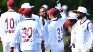 West Indies পেসারদের দাপট তবুও উইলিয়ামসন–ব্রেসওয়েলের লড়াইয়ে সমানে সমান প্রথম দিন West Indies Fast Bowlers Shine, but Williamson and Bracewell Keep New Zealand in the Contest