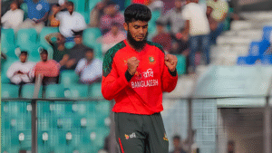গুগলি–অস্ত্রে সজ্জিত রিশাদ এখন বাংলাদেশের মূল অস্ত্র লক্ষ্য সিরিজ জেতা Rishad’s Brilliant Googly Lights Up the Stadium, Says He Wants to Finish the Series and Head Home Victorious