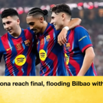 Barcelona reach final flooding Bilbao with goals Barcelona reach final, flooding Bilbao with goals