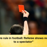 Bizarre rule in football Referee shows red card to a spectator “Bizarre rule in football: Referee shows red card to a spectator”