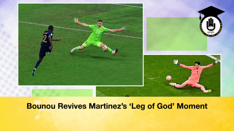 Bounou Revives Martinezs ‘Leg of God Moment Bounou Revives Martinez’s ‘Leg of God’ Moment