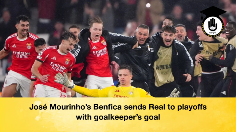 Jose Mourinhos Benfica sends Real to playoffs with goalkeepers goal José Mourinho’s Benfica sends Real to playoffs with goalkeeper’s goal