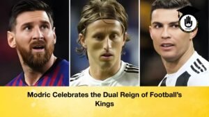 Modric Celebrates the Dual Reign of Footballs Kings Modric Celebrates the Dual Reign of Football’s Kings