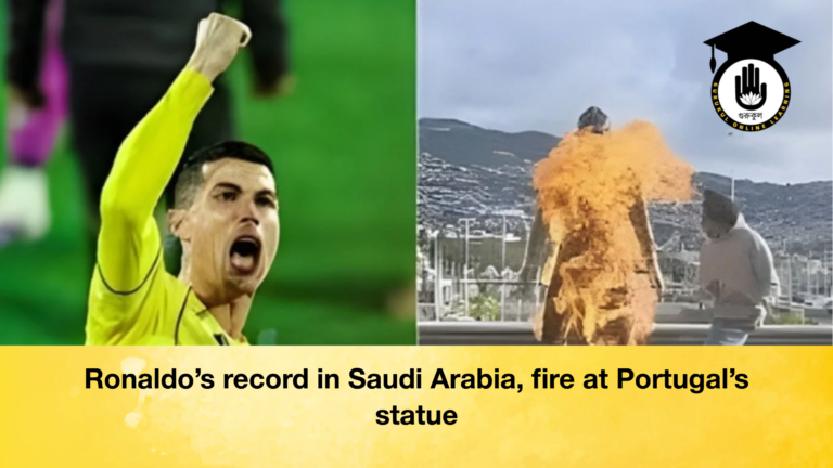 Ronaldos record in Saudi Arabia fire at Portugals statue Ronaldo’s record in Saudi Arabia, fire at Portugal’s statue