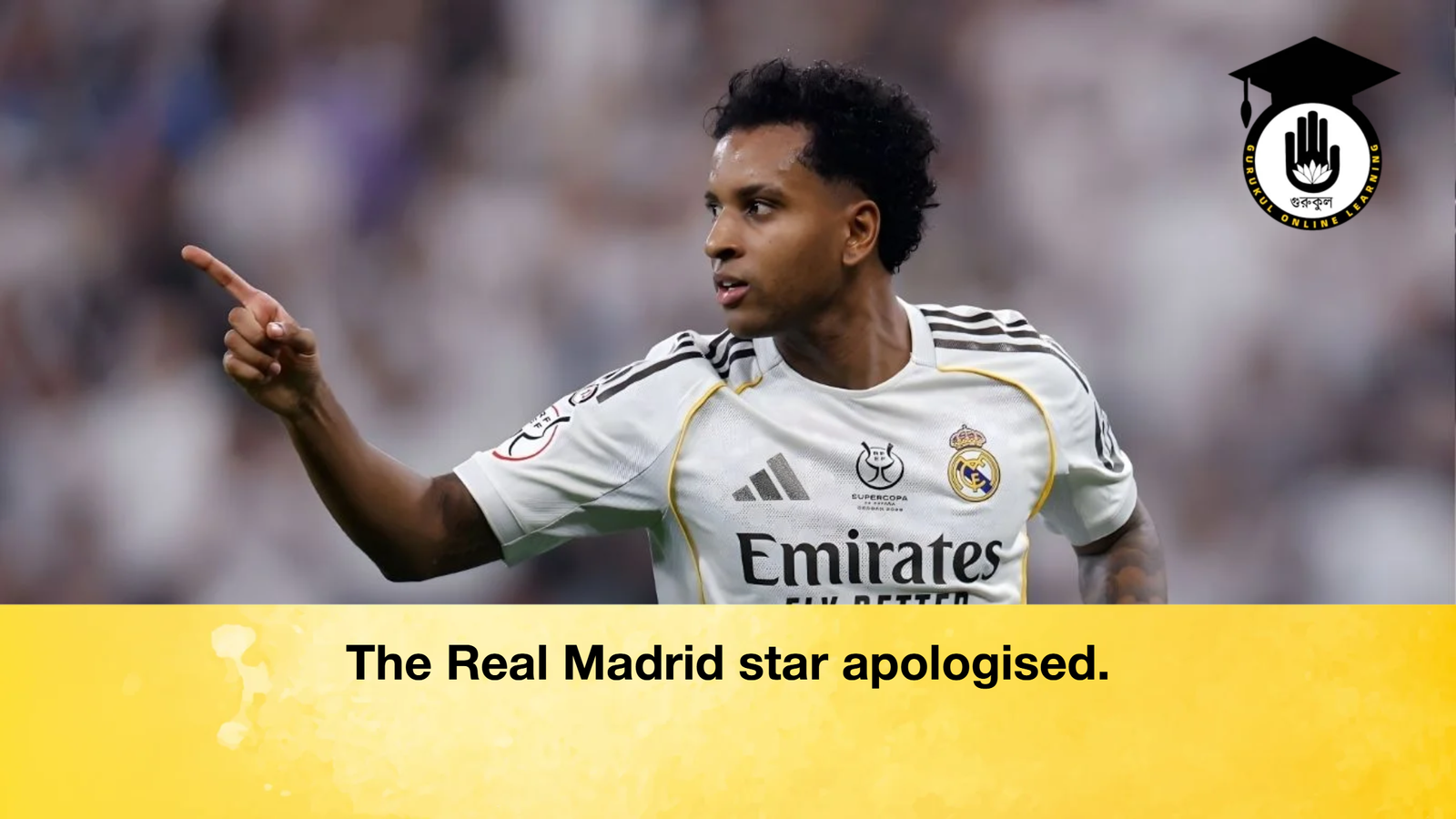 The Real Madrid star apologised. 1 The Real Madrid star apologised. The Real Madrid star apologised The Real Madrid star apologised.