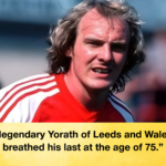 The legendary Yorath of Leeds and Wales has breathed his last at the age of 75 1 "The legendary Yorath of Leeds and Wales has breathed his last at the age of 75."