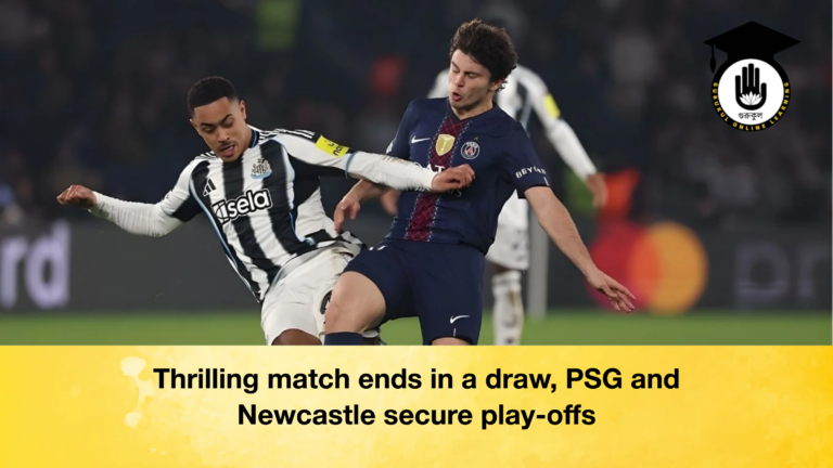Thrilling match ends in a draw PSG and Newcastle secure play offs Thrilling match ends in a draw, PSG and Newcastle secure play-offs