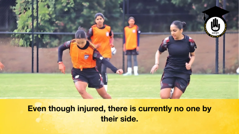 Even though injured there is currently no one by their side Even though injured, there is currently no one by their side.