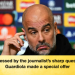 Impressed by the journalists sharp question Guardiola made a special offer Impressed by the journalist’s sharp question, Guardiola made a special offer