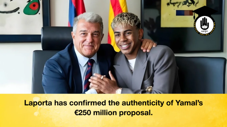 Laporta has confirmed the authenticity of Yamals E250 million proposal Laporta has confirmed the authenticity of Yamal's €250 million proposal.
