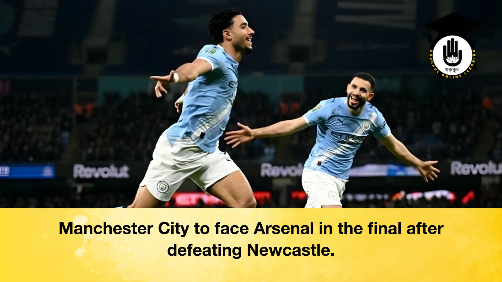Manchester City to face Arsenal in the final after defeating Newcastle. 1 Manchester City to face Arsenal in the final after defeating Newcastle. Manchester City to face Arsenal in the final after defeating Newcastle Manchester City to face Arsenal in the final after defeating Newcastle.
