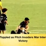 Messi Toppled as Pitch Invaders Mar Inter Miami Victory Messi Toppled as Pitch Invaders Mar Inter Miami Victory