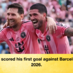 Messi scored his first goal against Barcelona in 2026 Messi scored his first goal against Barcelona in 2026.