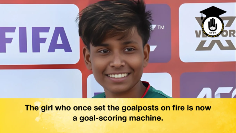 The girl who once set the goalposts on fire is now a goal scoring machine The girl who once set the goalposts on fire is now a goal-scoring machine.