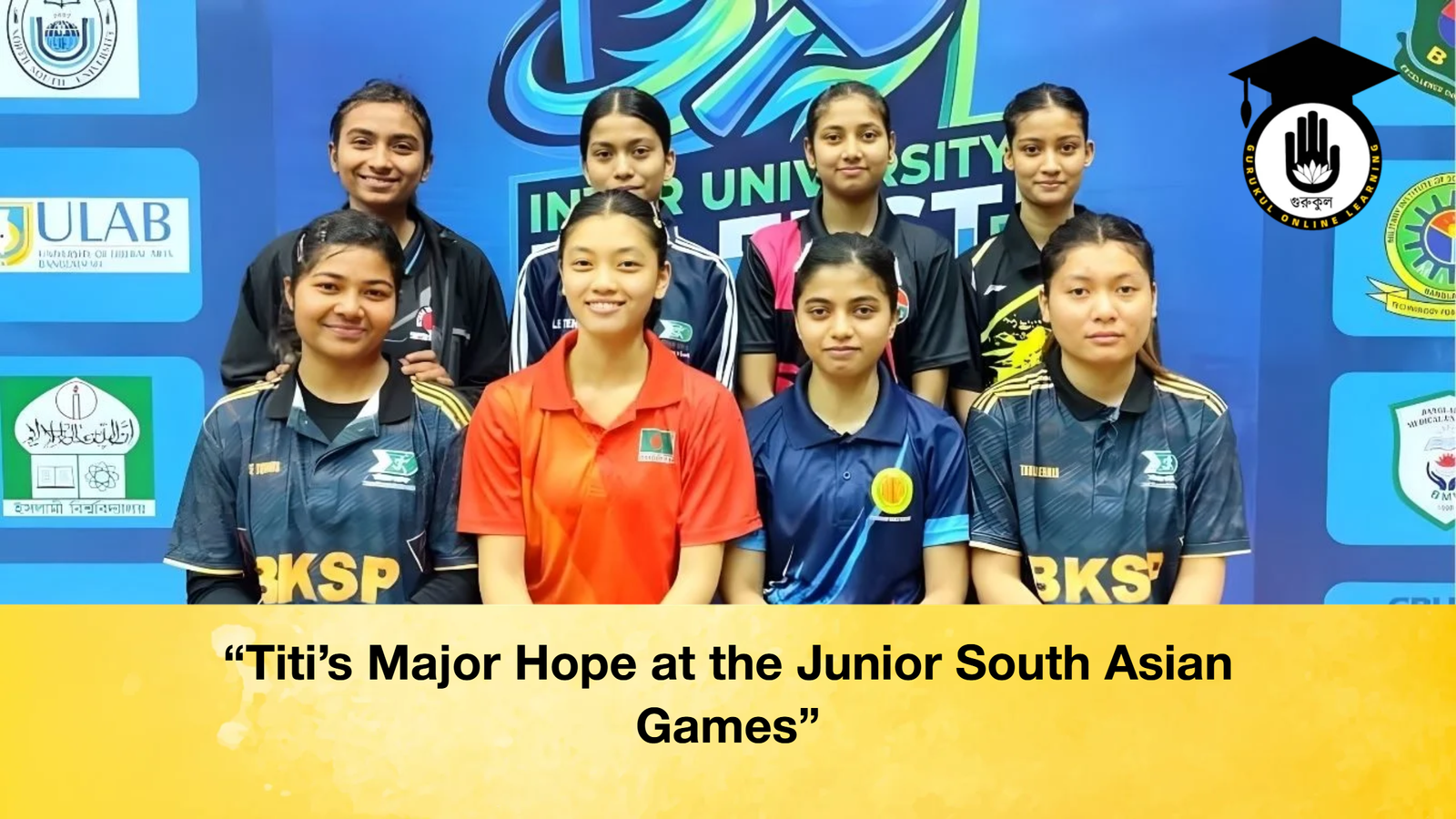 Titis Major Hope at the Junior South Asian Games “Titi’s Major Hope at the Junior South Asian Games”