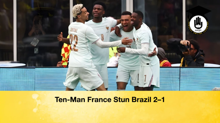 Ten Man France Stun Brazil 2–1 Ten-Man France Stun Brazil 2–1