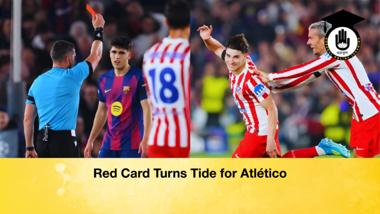 Red Card Turns Tide for Atletico Red Card Turns Tide for Atlético