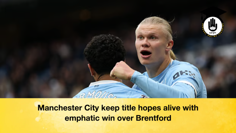 Manchester City keep title hopes alive with emphatic win over Brentford Manchester City keep title hopes alive with emphatic win over Brentford