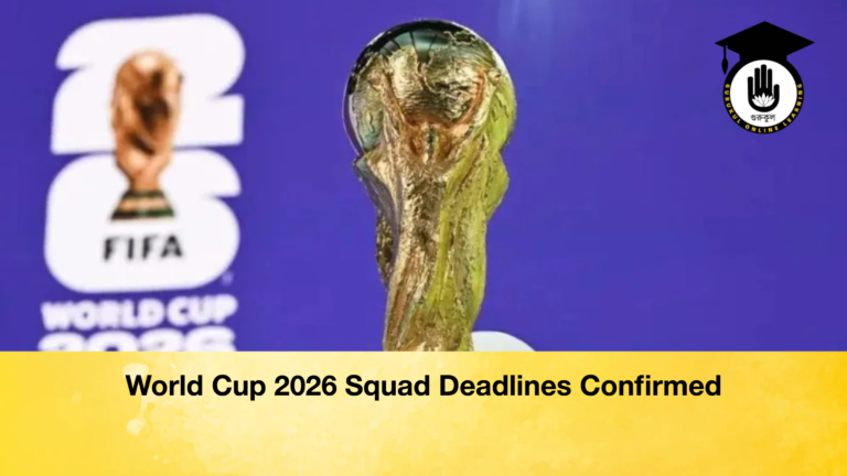 World Cup 2026 Squad Deadlines Confirmed World Cup 2026 Squad Deadlines Confirmed