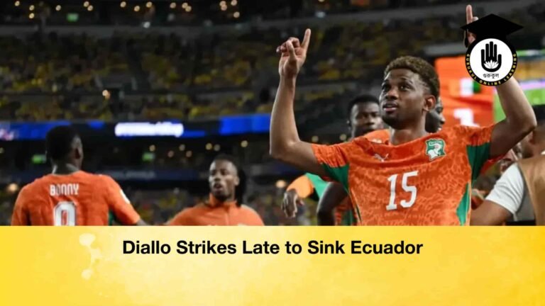 Diallo Strikes Late to Sink Ecuador