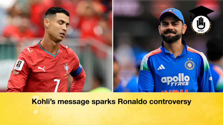 Kohlis message sparks Ronaldo controversy Kohli’s message sparks Ronaldo controversy