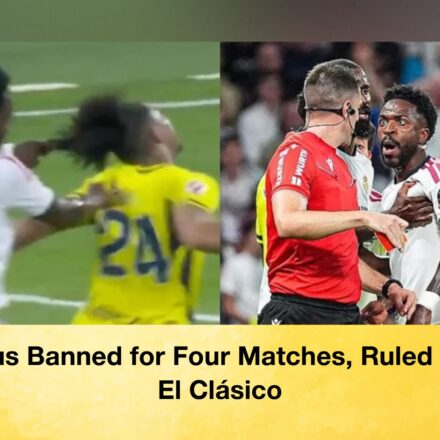 Vinícius Banned for Four Matches, Ruled Out of El Clásico 65 Vinícius Banned for Four Matches, Ruled Out of El Clásico Vinícius Banned for Four Matches, Ruled Out of El Clásico